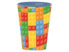 Lego mintázatú Bricks műanyag pohár 260 ml