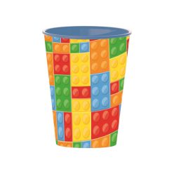 Lego mintázatú Bricks műanyag pohár 260 ml