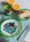 Minecraft Creeper étkészlet, micro műanyag szett, pohárral 260 ml