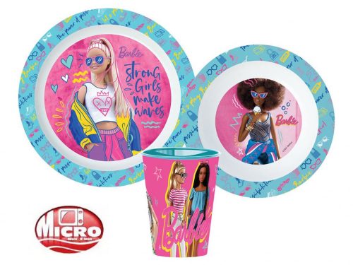 Barbie mikrózható műanyag étkészlet