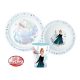 Disney Jégvarázs Royally Cool Karácsonyi étkészlet, micro műanyag szett, pohárral 260 ml