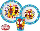 Pókember Spidey étkészlet, micro műanyag szett, pohárral 260 ml