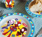 Pókember Spidey étkészlet, micro műanyag szett, pohárral 260 ml