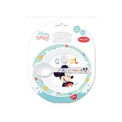 Disney Mickey baba micro mélytányér + kanál szett