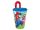Super Mario Mushroom Kingdom szívószálas pohár, műanyag 430 ml