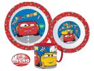 Disney Verdák Lets Race étkészlet, micro műanyag szett bögrével 265 ml