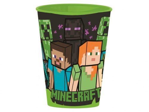 Minecraft mikrózható műanyag pohár 260 ml - Zöld