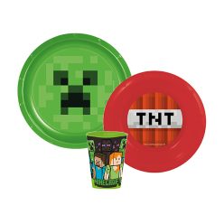 Minecraft étkészlet, műanyag szett