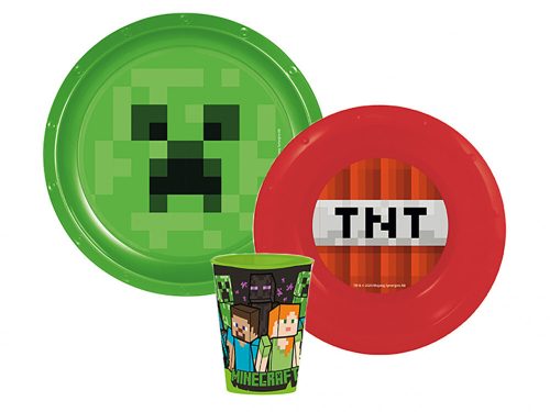 Minecraft TNT étkészlet, műanyag szett