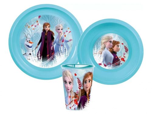 Disney Jégvarázs Blue Forest étkészlet, műanyag szett