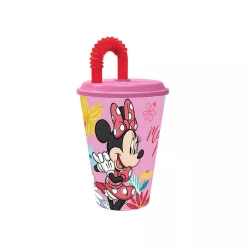 Disney Minnie Spring szívószálas pohár, műanyag 430 ml