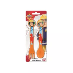   Sam a tűzoltó Rescue Mission műanyag evőeszköz készlet - 2 darabos