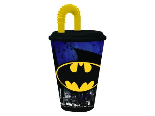 Batman műanyag szívószálas pohár 430 ml