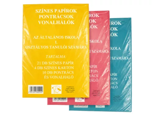 Színes papírok pontrácsok vonalhálók - 5-8. osztály