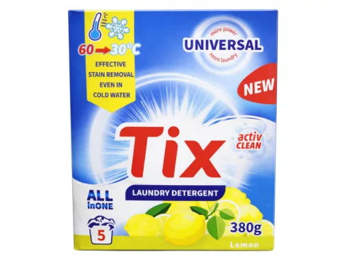 TIX mosópor 380g 5 mosás - Univerzális - Citrom