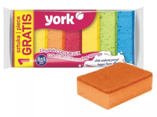 York Colour Lux mosogatószivacs - 7db (6+1 gratis)