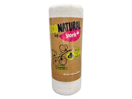 York EcoNatural pamut törlőkendő 30db (23x22,5cm)
